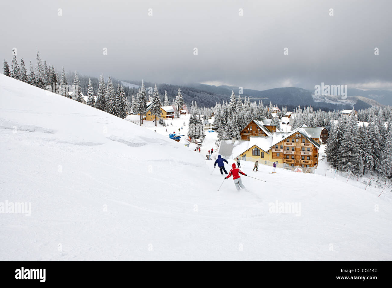 Beautiful winter mountain resort hi-res stock photography and images ...