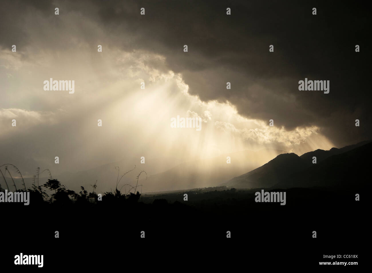 Magnificent sunlight, Wuyuan, Jiangxi , China Stock Photo