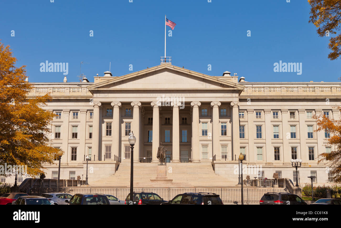WASHINGTON, DC USA - United States Treasury building. Stock Photo