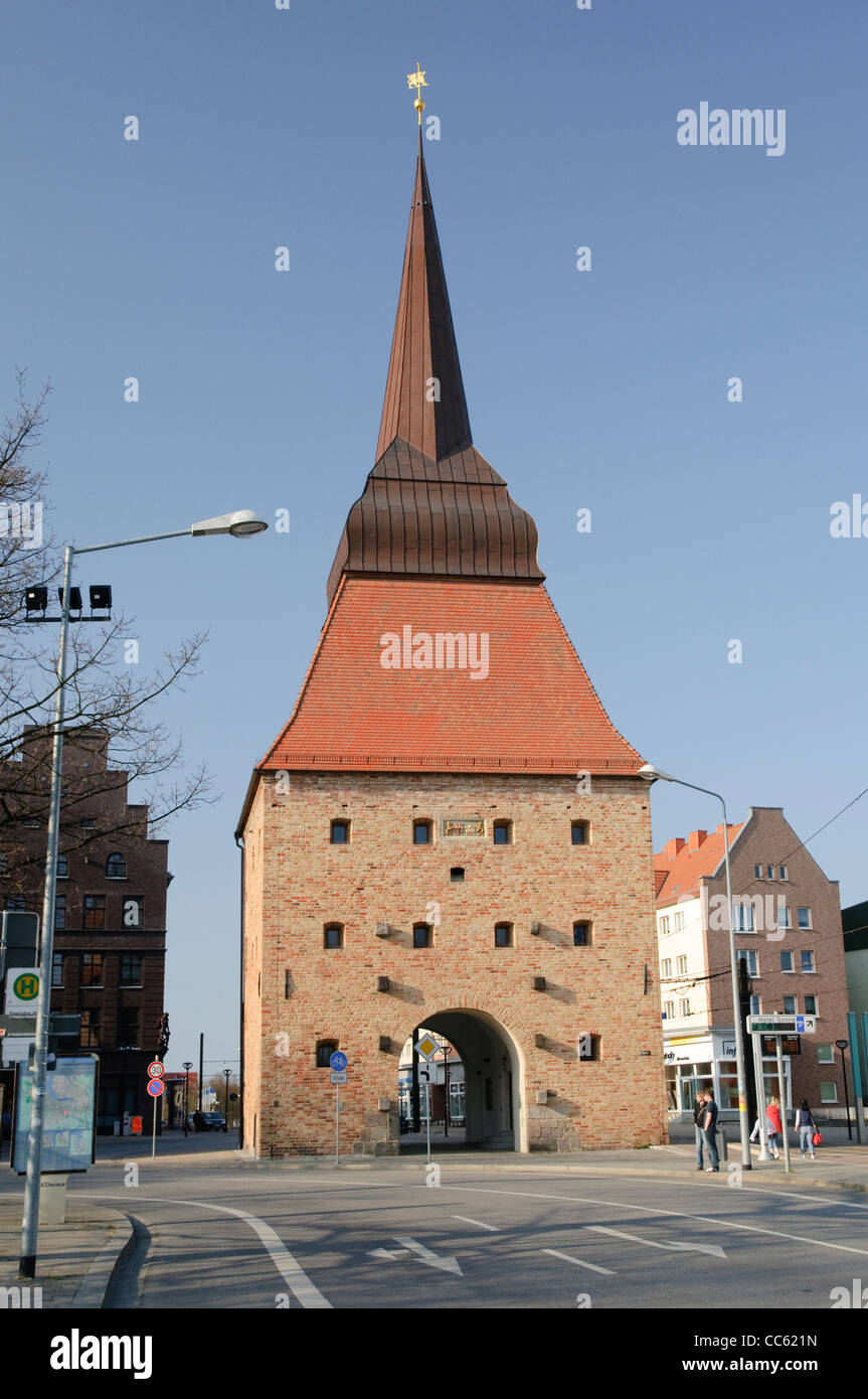 Stone Gate Rostock Steintor gate, Hanseatic city of Rostock, Mecklenburg-Western Pomerania ...