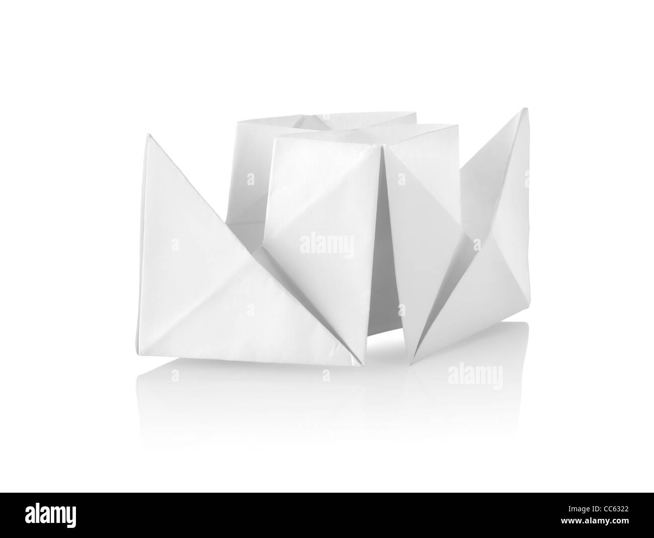 Paper boat isolated on a white background Stock Photo