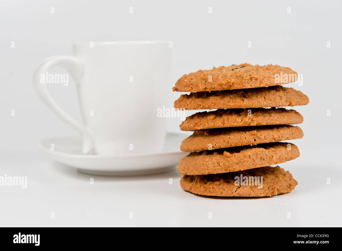 Traditional scottish biscuits with a cup of tea coffee Stock Photo Alamy