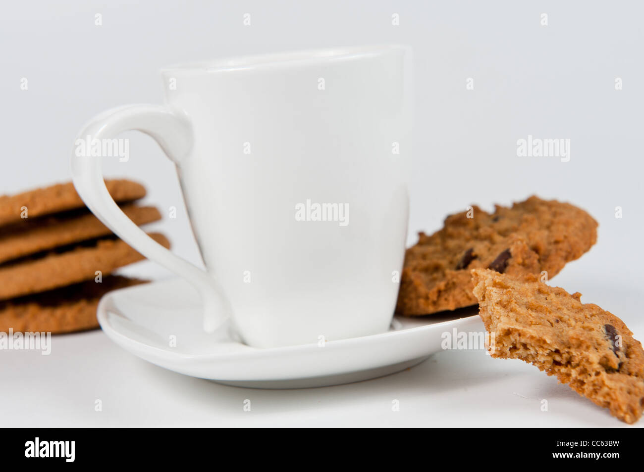Traditional scottish biscuits with a cup of tea coffee Stock Photo Alamy
