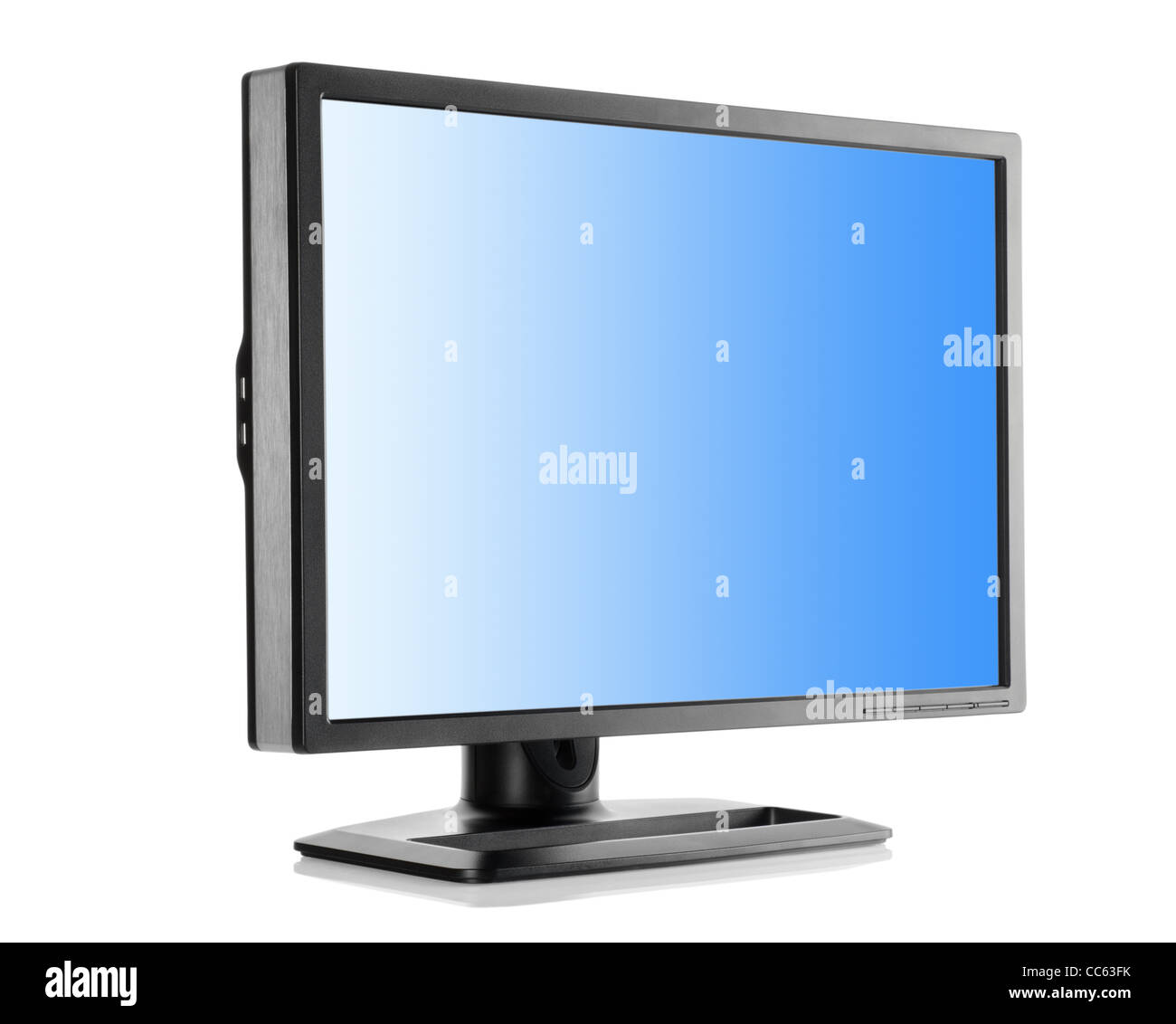 Liquid-crystal monitor isolated on a white background Stock Photo