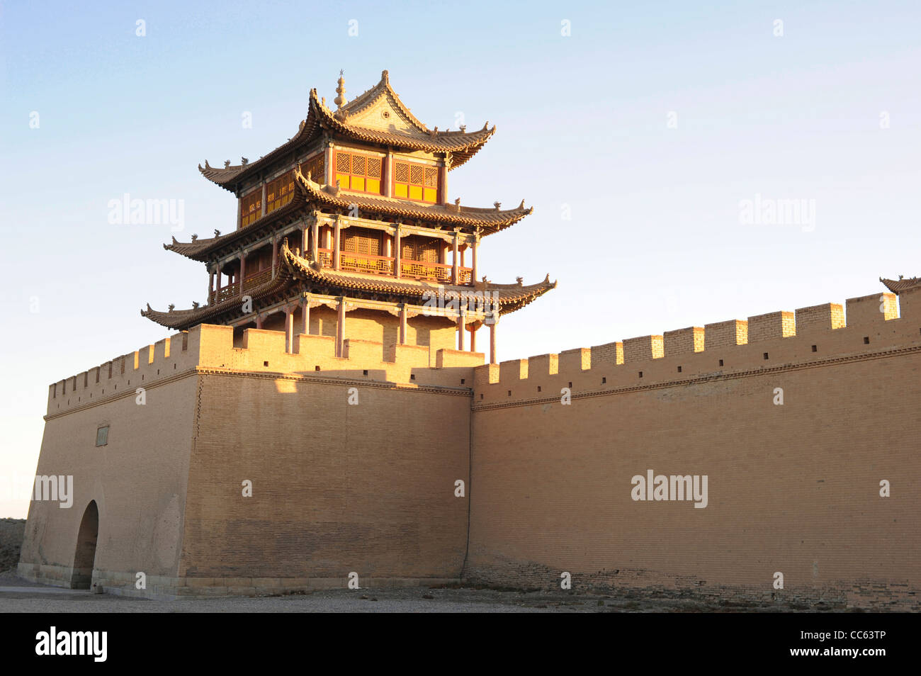 Jiayuguan Pass, Gansu , China Stock Photo