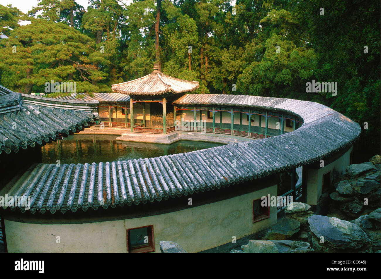 China, Beijing, Fragrant Hills, Temple of Brilliance, Stock Photo