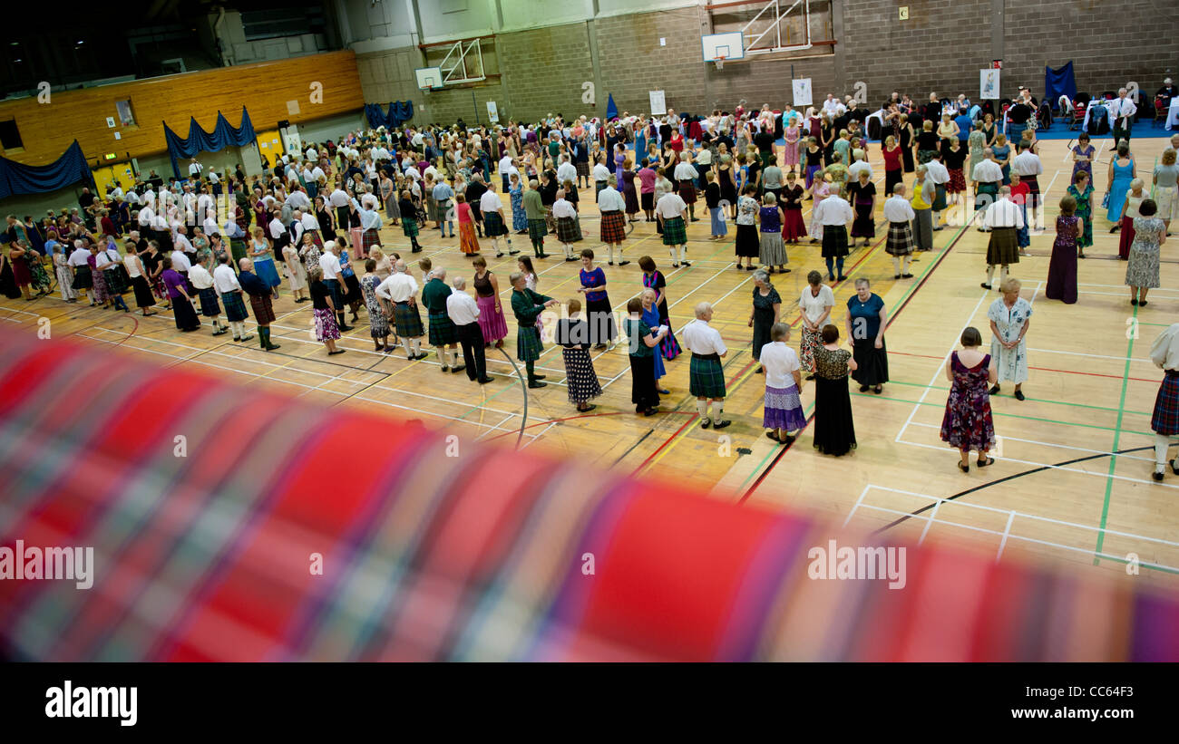 Traditional Scottish Country Dancing display with hundreds of dancers