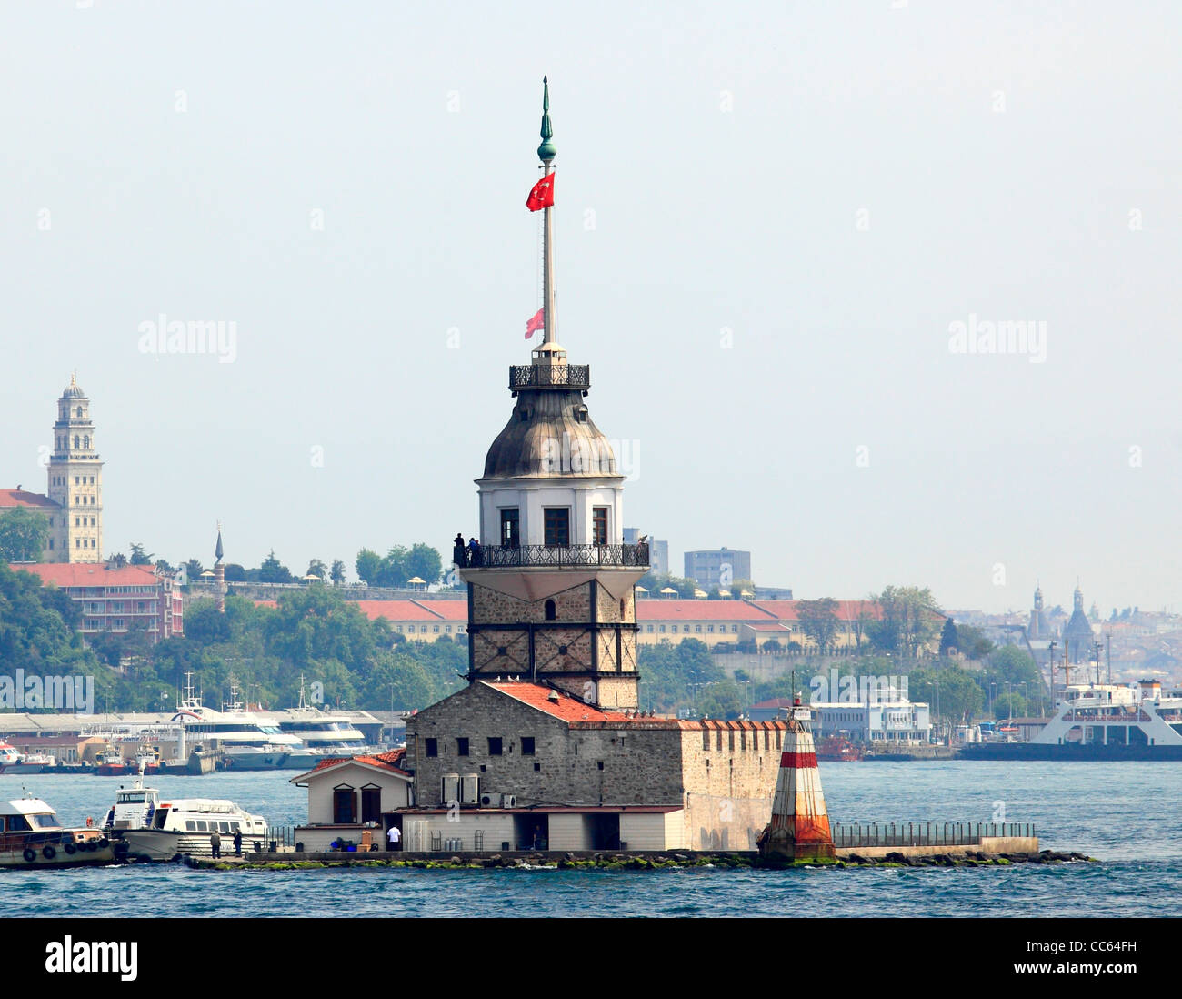 Turkey, Istanbul, Bosphorus, Maiden's Tower, Stock Photo