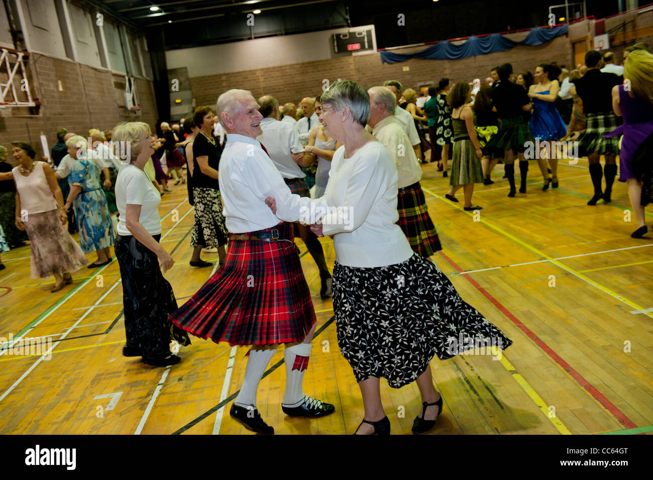 Traditional Scottish Country Dancing display with hundreds of dancers