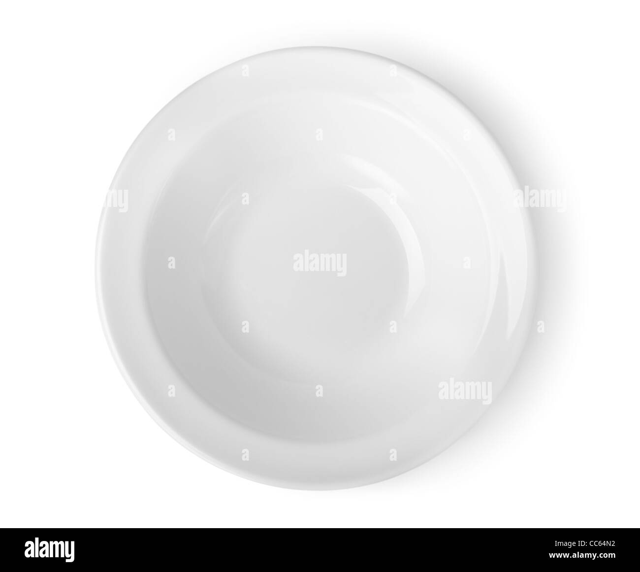 Empty plate isolated on a white background Path Stock Photo