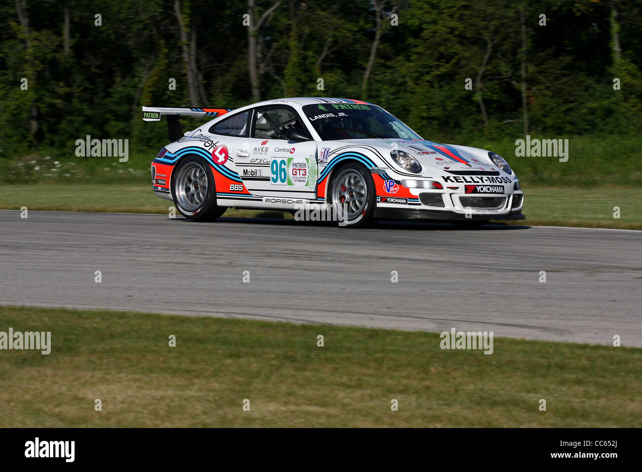 GT3 Porsche at track crossover Autobahn Country Club Race Track Stock Photo
