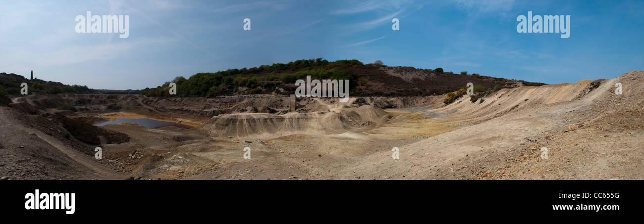 The tailing Dams, Wheal Maid Valley,  St.Day. Stock Photo