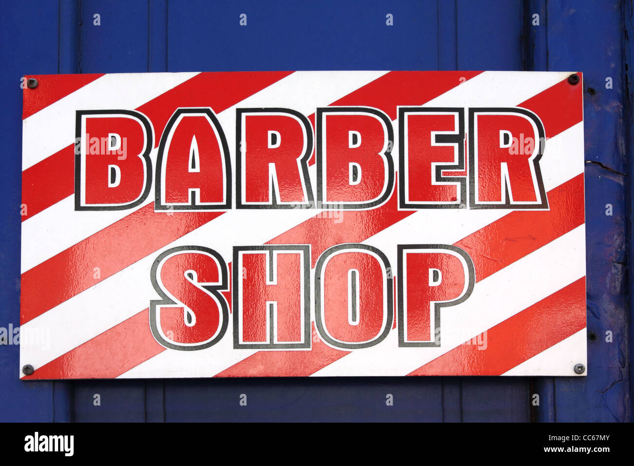 Barber shop sign Stock Photo