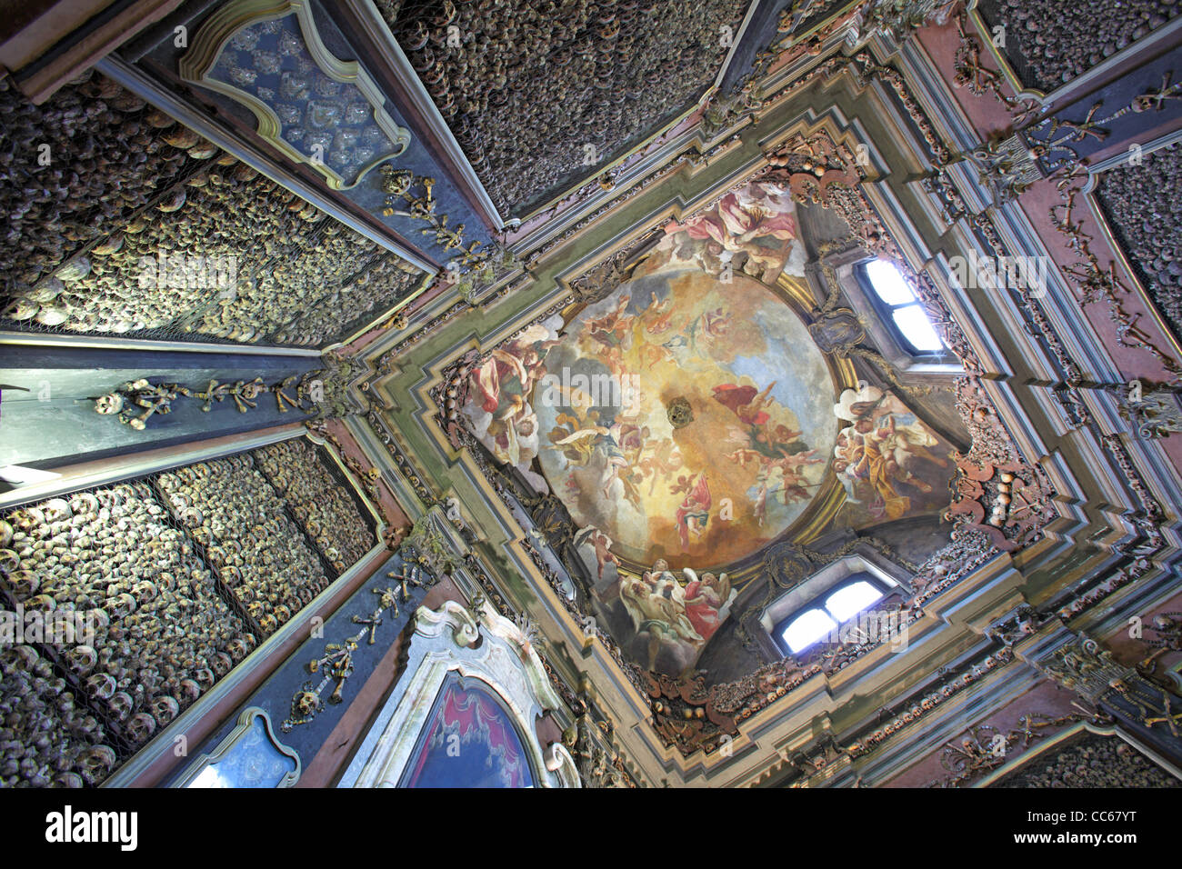 The evocative crypt of San Bernardino alle Ossa, Milan, Italy Stock Photo