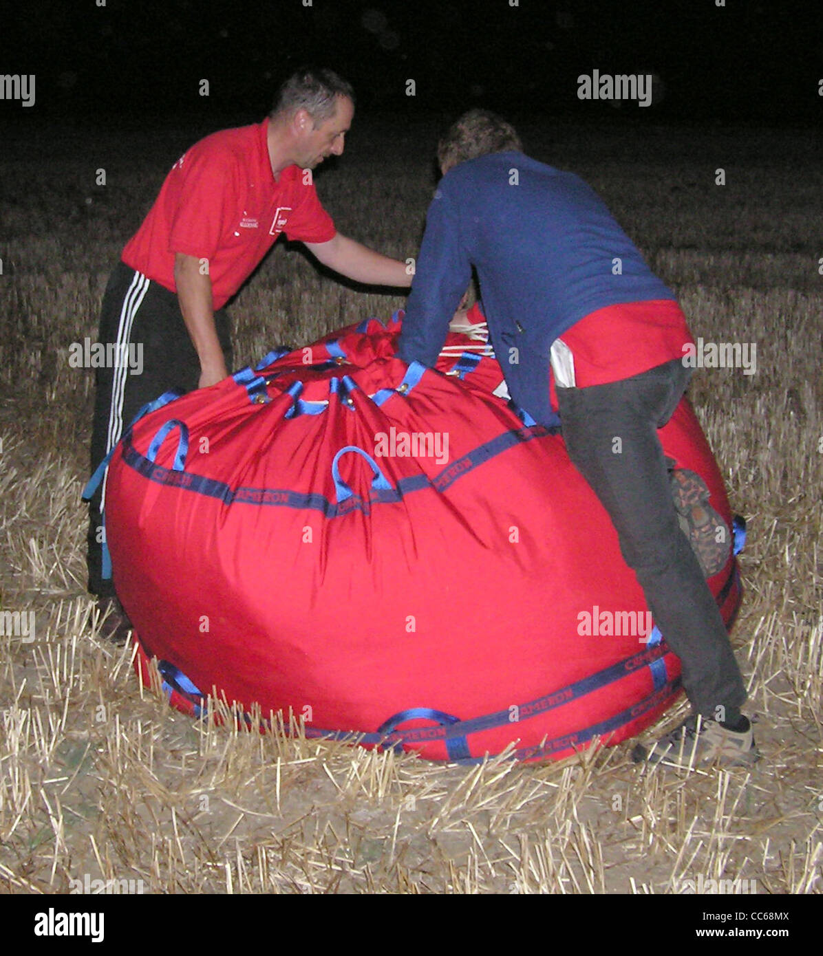 A large hot air balloon in its transport bag, Stock Photo