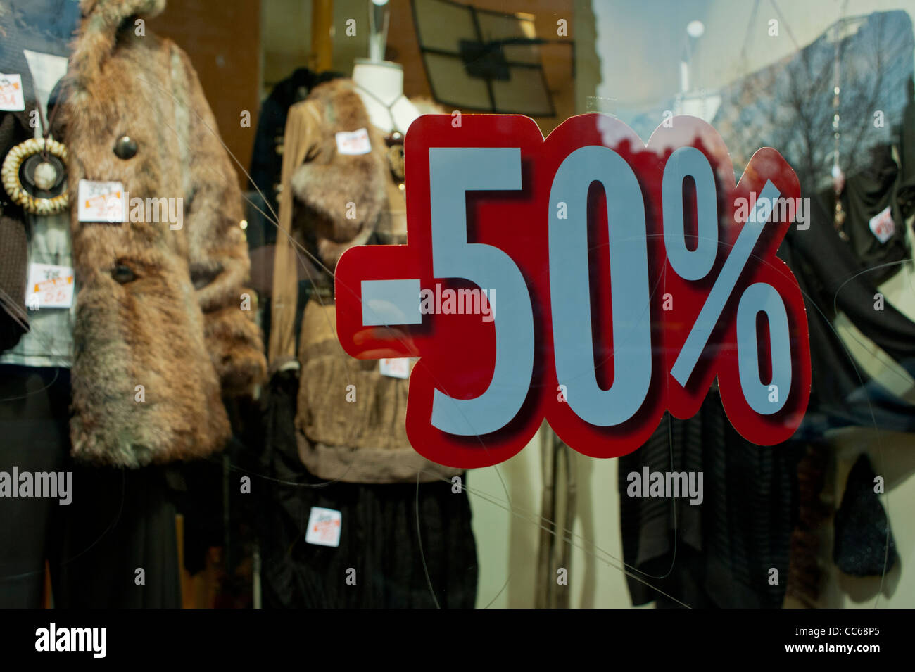Paris, France, January Sales in Small Business Shops, Store Windows 50