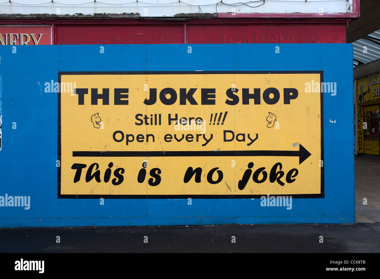 Joke Shop Sign Margate Stock Photo Alamy
