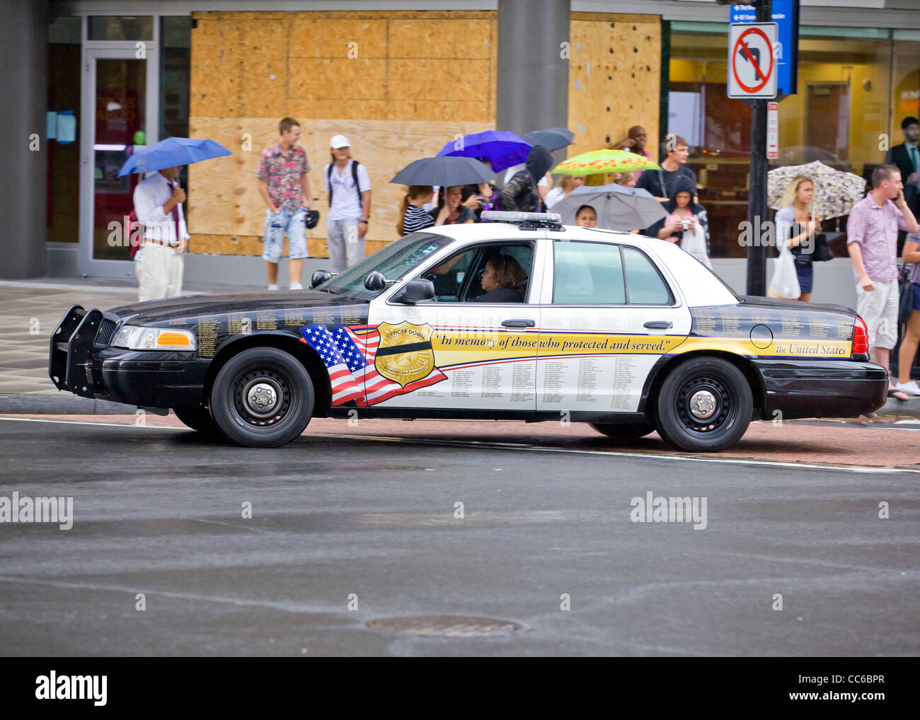 911 memorial police car - Washington, DC USA Stock Photo