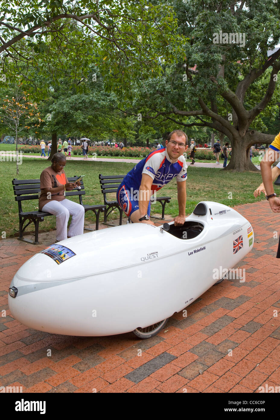 Aerodynamic recumbent bicycle hi res stock photography and images