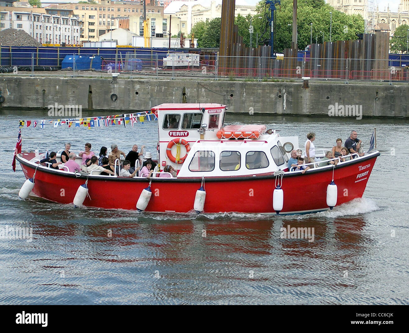 A ferry connects parts of Bristol harbour, Bristol, England. Stock Photo