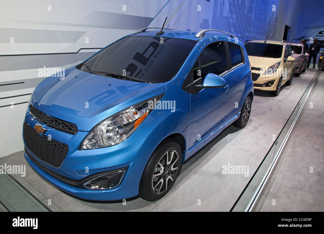 Detroit, Michigan - The 2013 Chevrolet Spark on display at the North American International Auto Show. Stock Photo