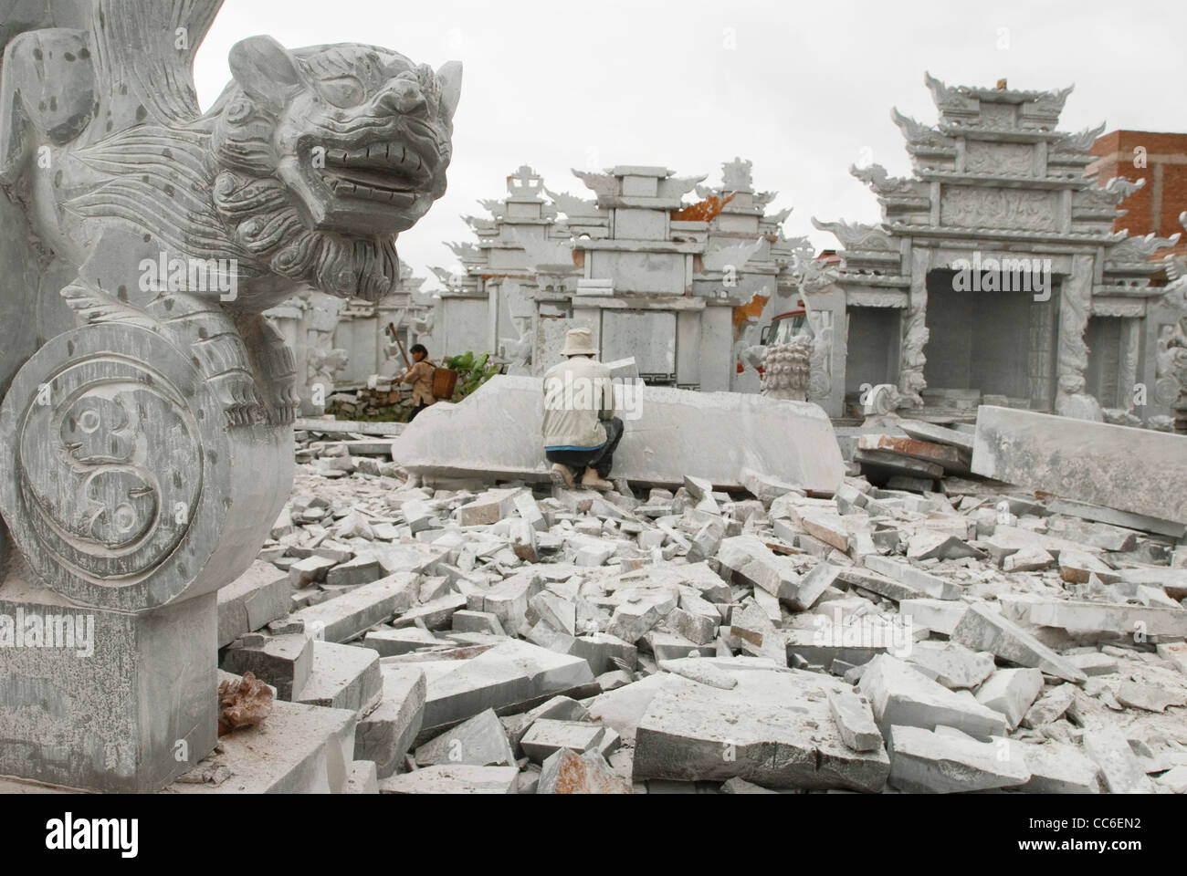 Stone processing factory, Qujing, Yunnan , China Stock Photo Alamy