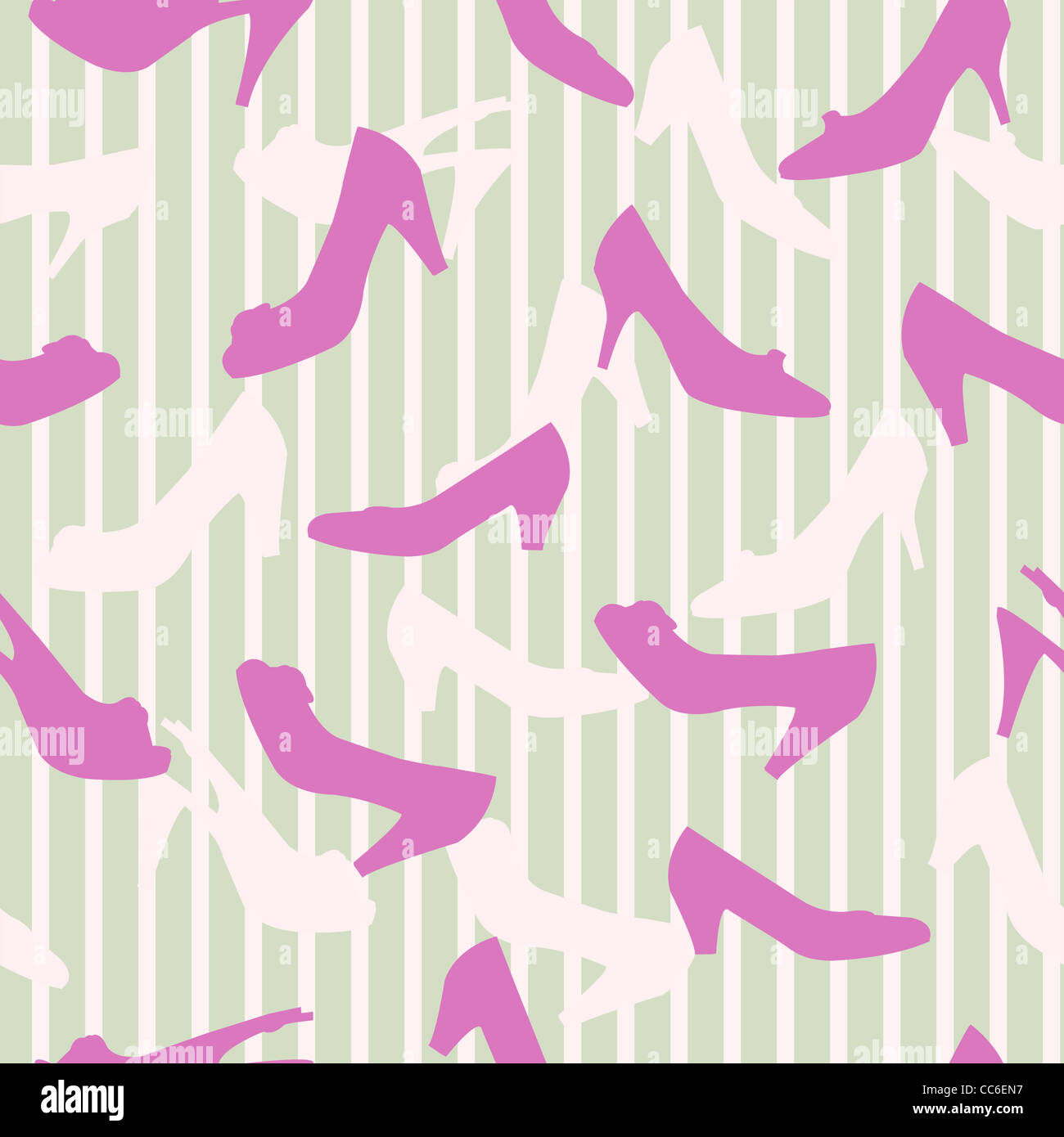 woman shoes seamless pattern illustration background Stock Photo - Alamy