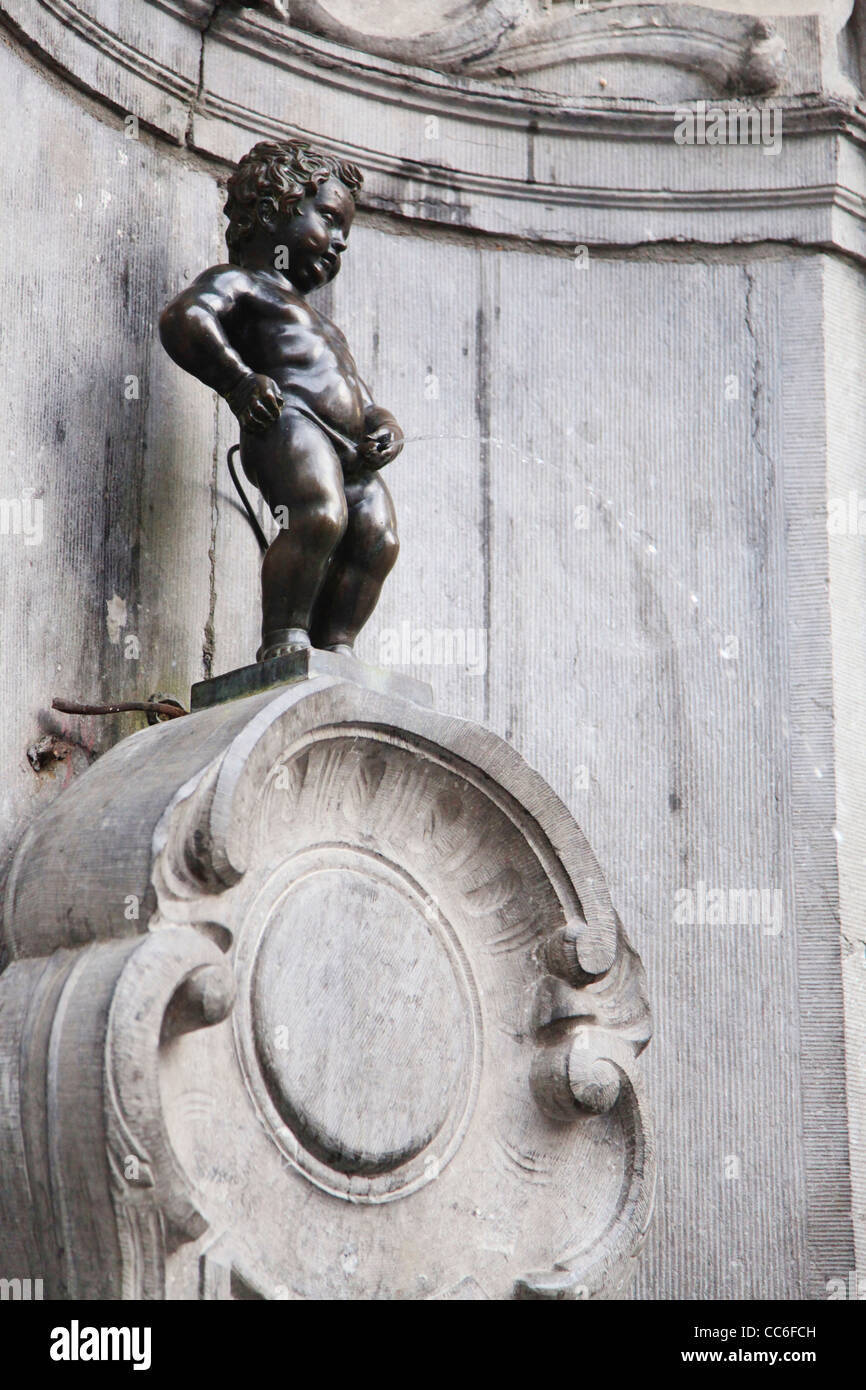 Manneken Pis statue, Brussels, Belgium Stock Photo