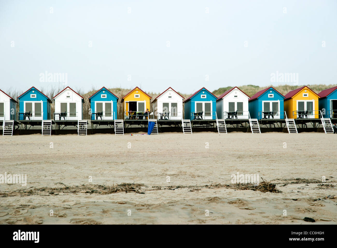 Beach houses near Vlissingen, Zeeland, Netherlands Stock Photo Alamy