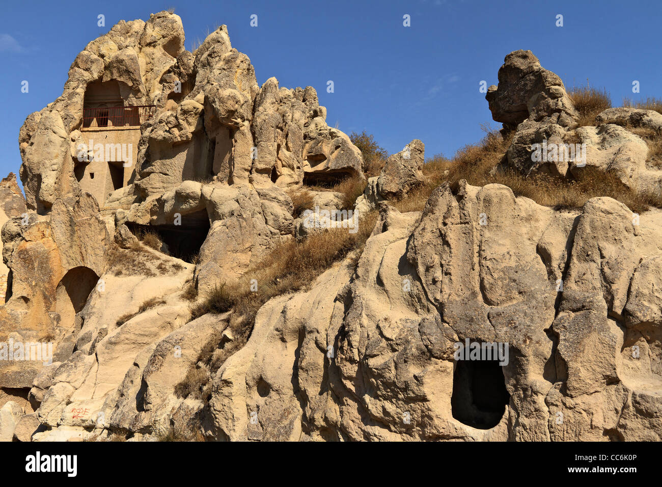 Turkey Cappadocia Rock Formations Stock Photo