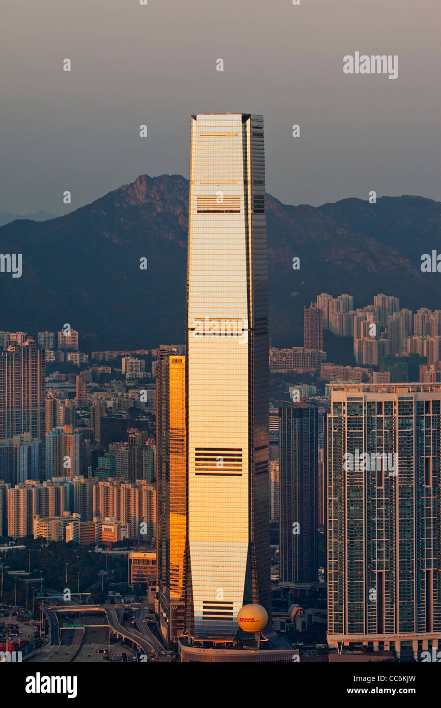 China, Hong Kong, West Kowloon, International Commerce Centre Building (ICC) Stock Photo