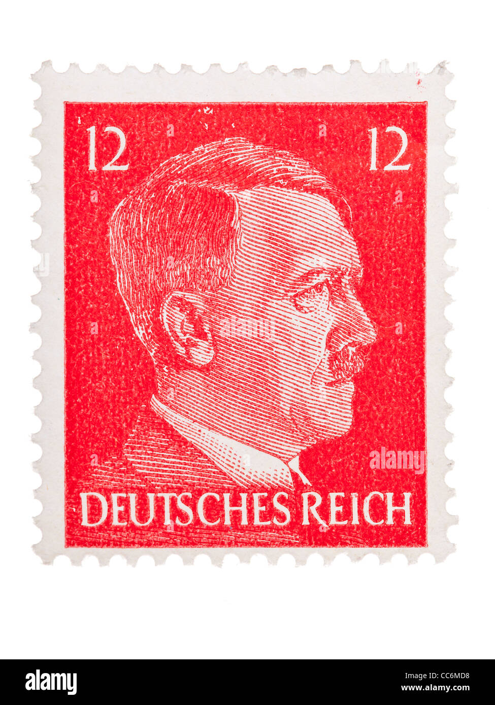 Postage stamp: German Reich, Adolf Hitler, 1941/ 1944, 12 pfennig, mint  condition Stock Photo - Alamy