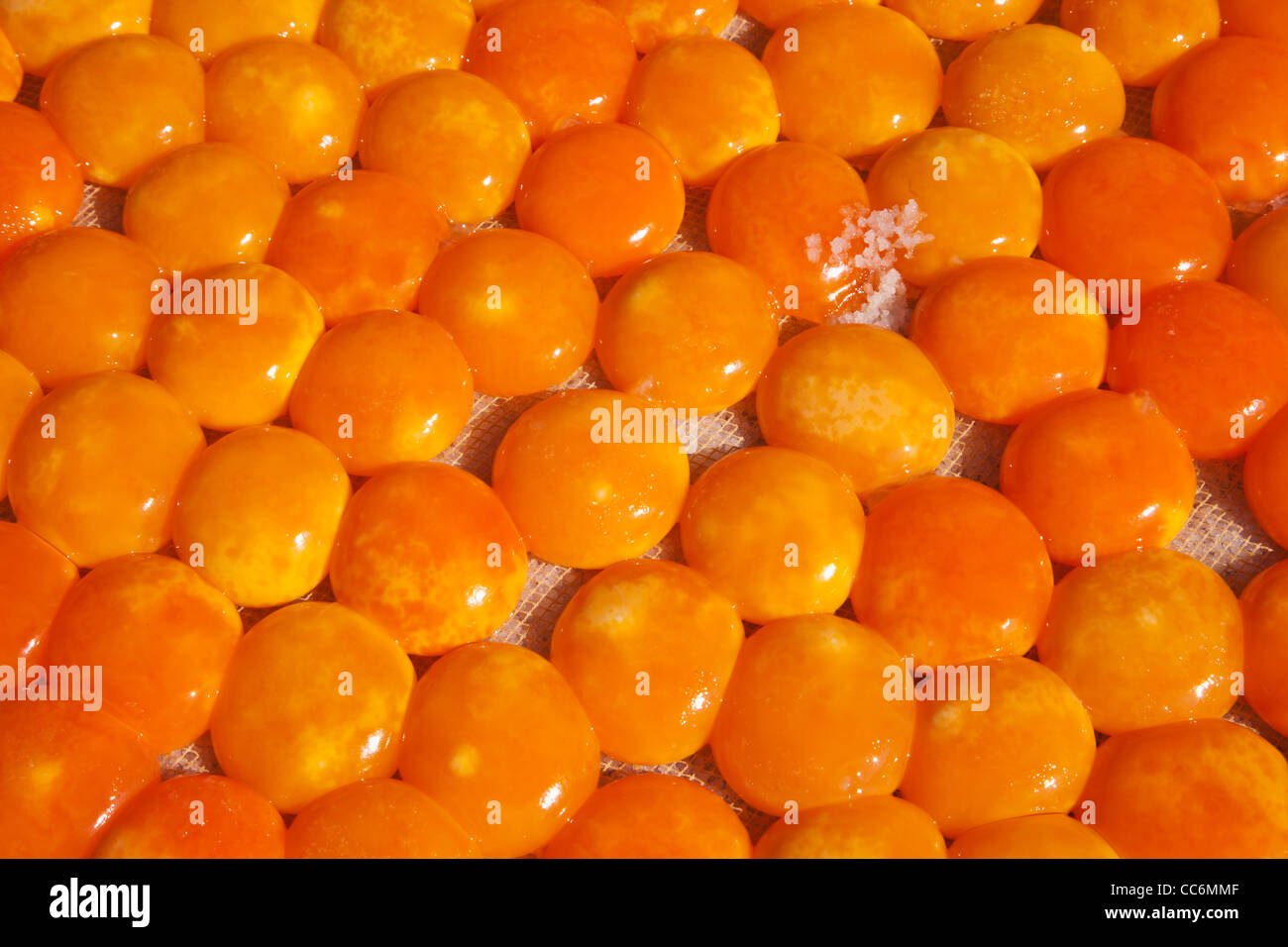 China, Hong Kong, Lantau, Tai O Fishing Village, Salted Egg Yolks Stock Photo