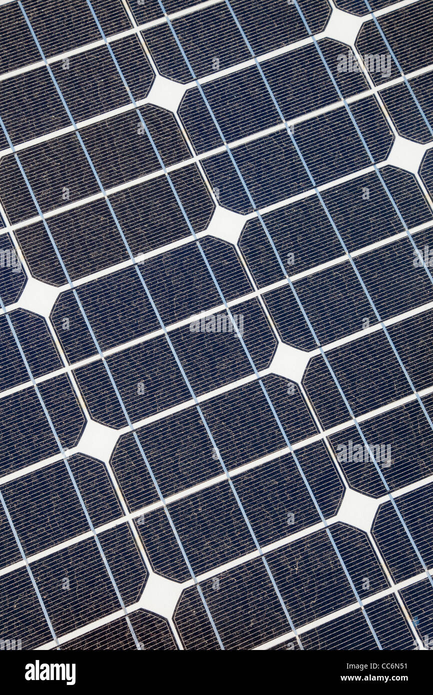 China, Hong Kong, Solar Panels, Close up Stock Photo
