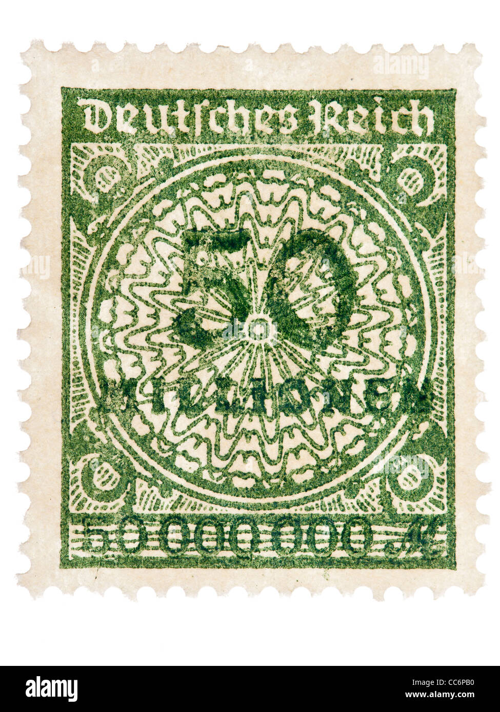 Postage stamp German Empire, Germania, 1923, 50 million mark, mint