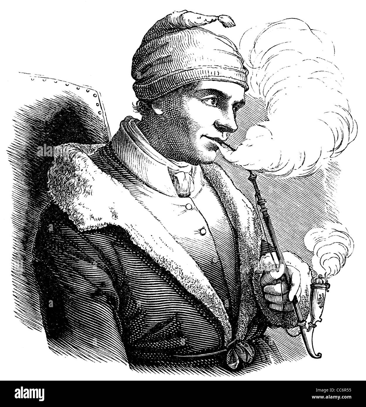 Portrait of a German smoker Stock Photo Alamy