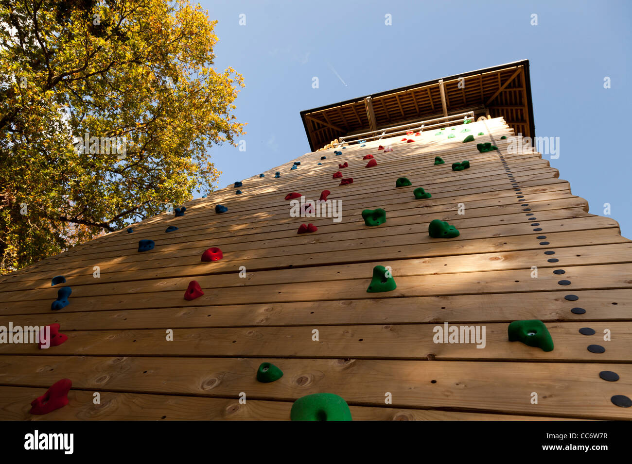 wooden climbing tower