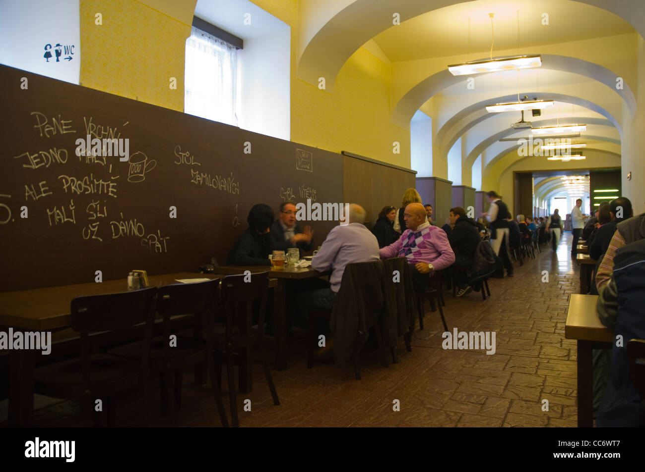 Czech restaurant Lokal in Stare Mesto the old town Prague Czech Republic Europe Stock Photo
