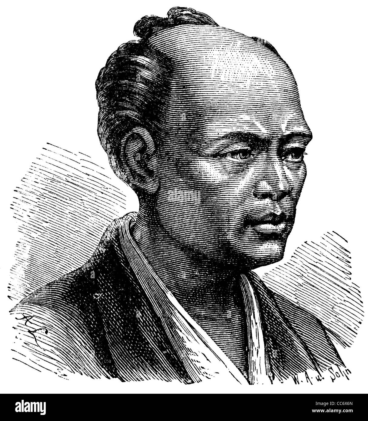 Portrait of a Japanese, man from Japan Stock Photo