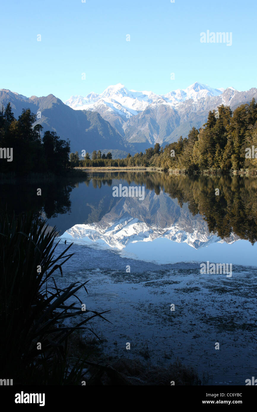 Beautiful Lake Matheson in New Zealand Stock Photo - Alamy