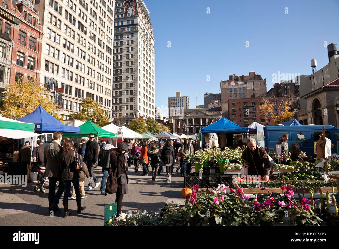Union Square Farmers' Market, NYC Stock Photo Alamy