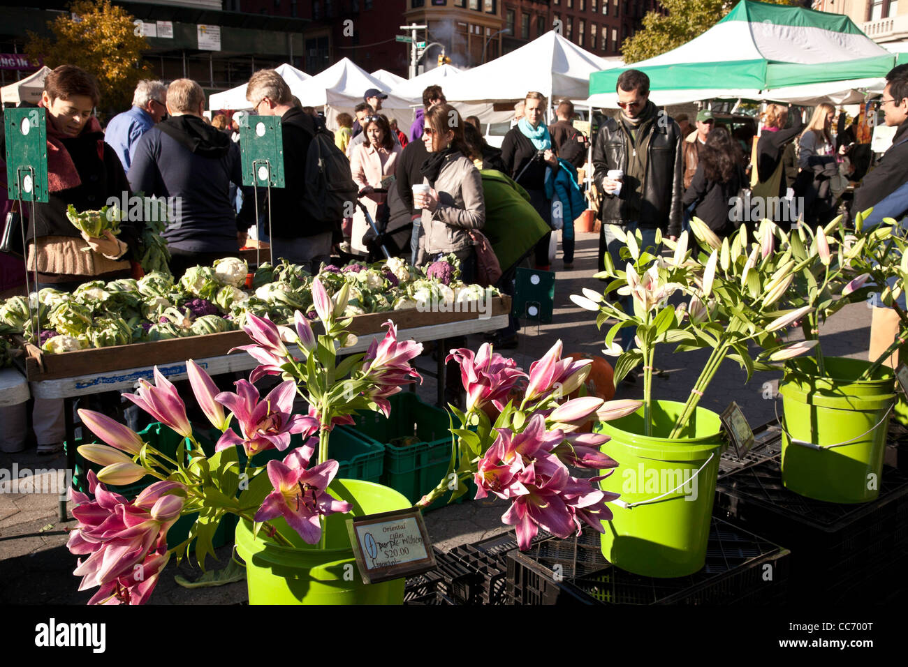Union Square Farmers' Market, NYC Stock Photo Alamy