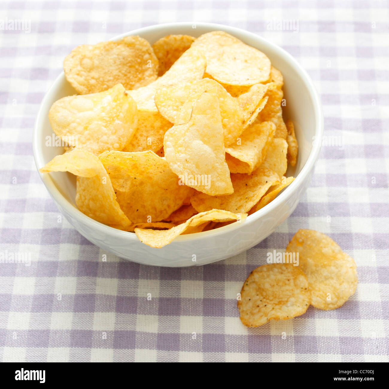 Chips in a bowl Stock Photo - Alamy