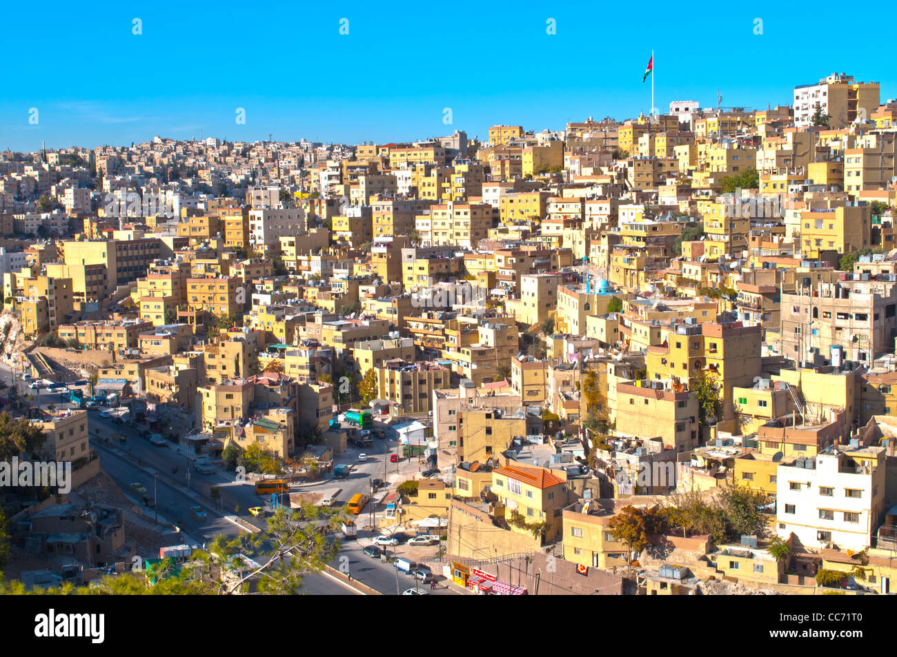City of Amman in H.D.R Stock Photo