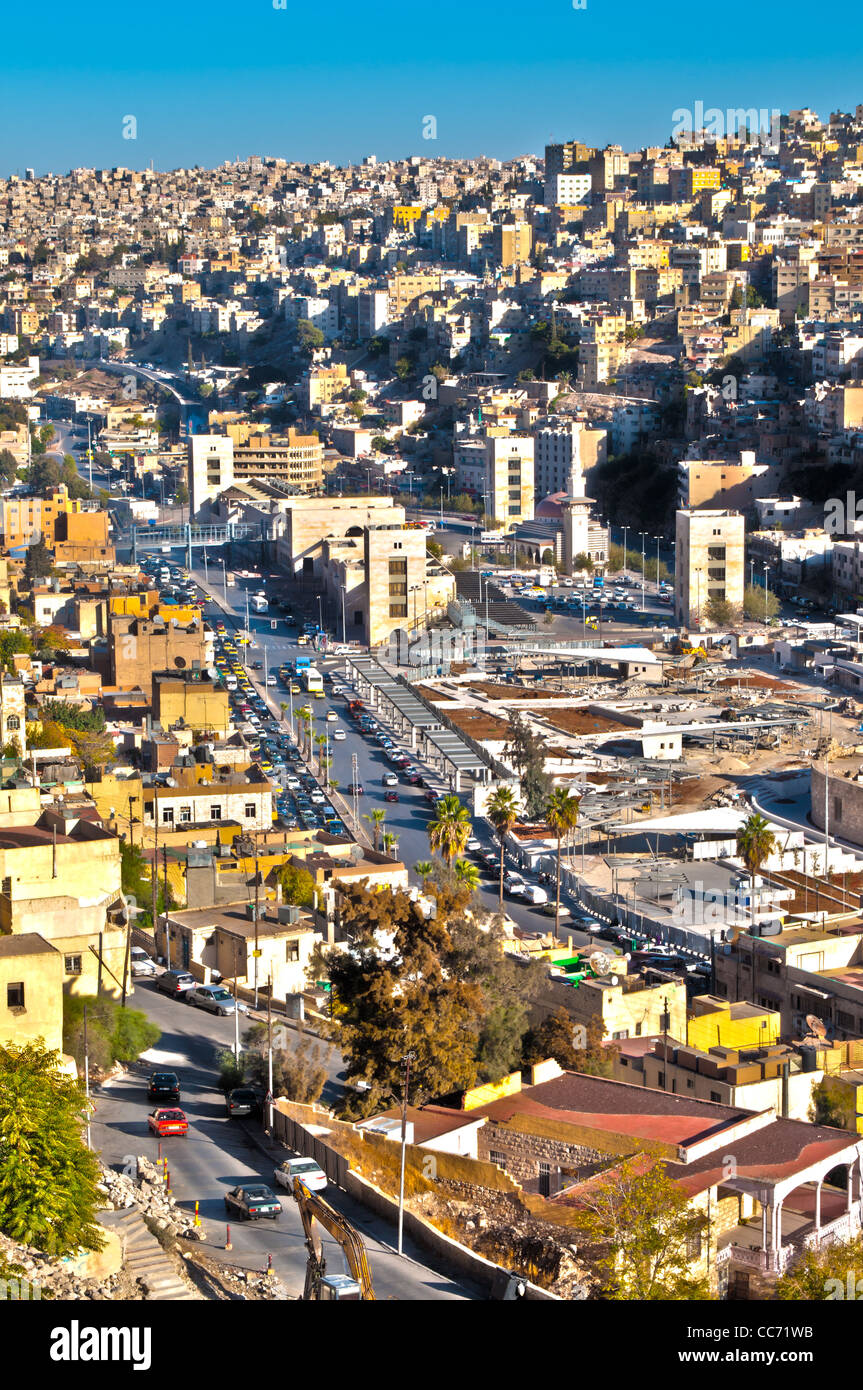 HDR image of downtown Amman,Jordan Stock Photo