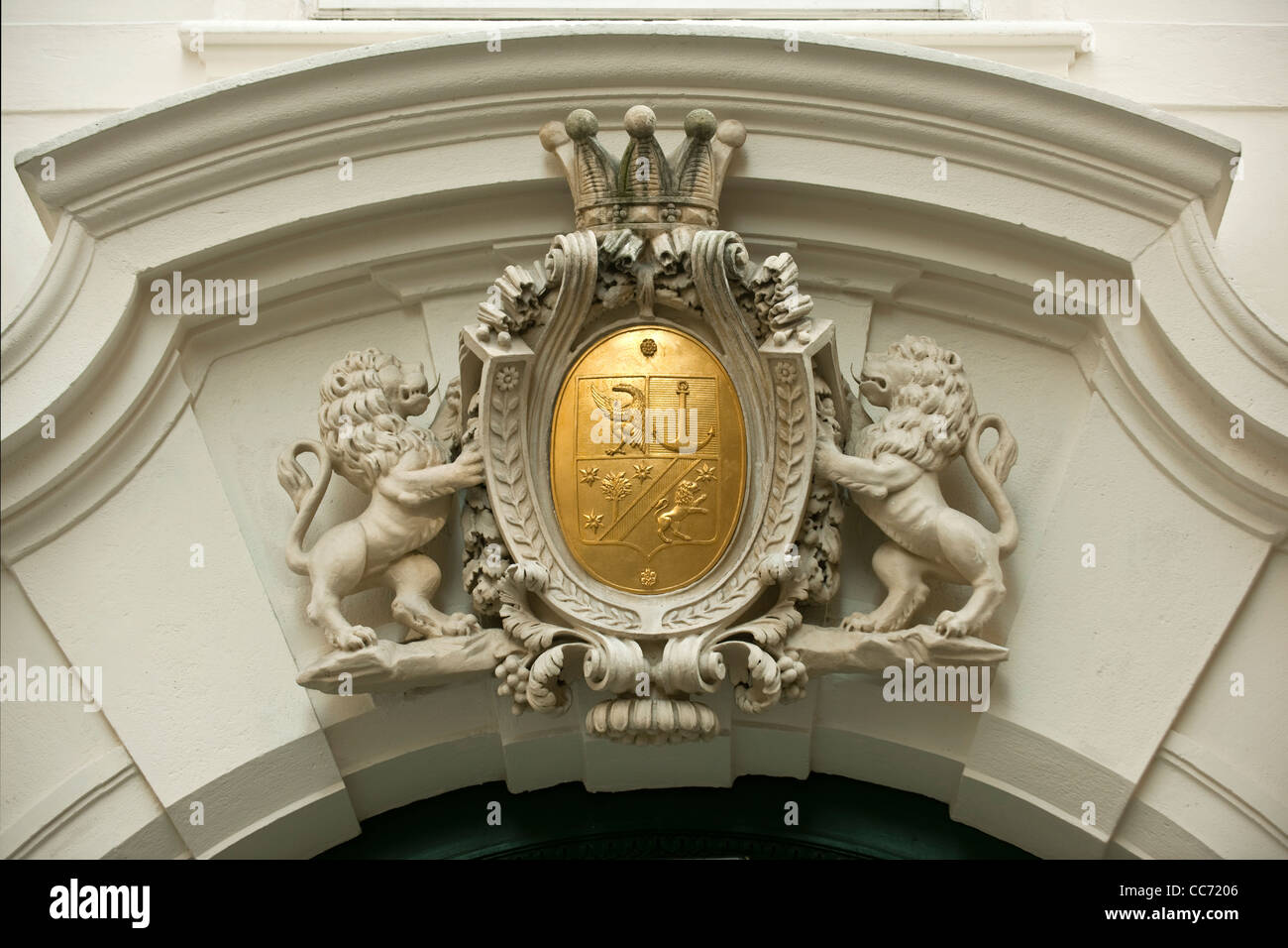 Österreich, Wien 1, Grünangergasse 1, Wappen am Neuberger Hof Stock Photo