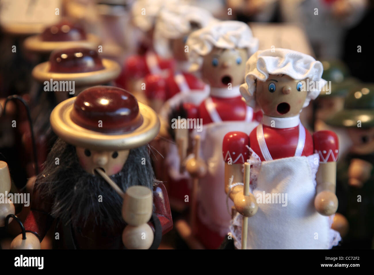 WOODEN CHRISTMAS ORNAMENTS SALZBURG AUSTRIA 27 December 2011 Stock Photo Alamy