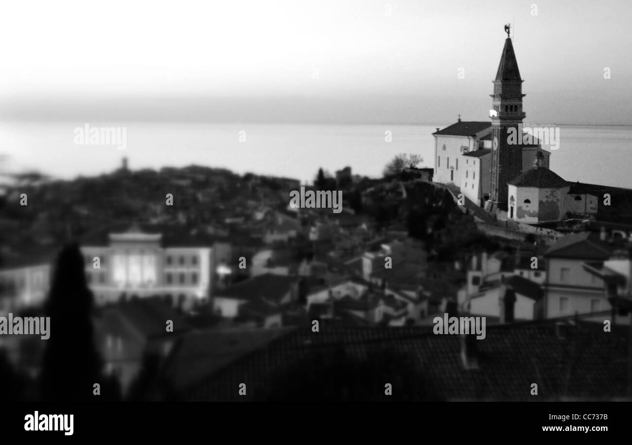 Church and Piran Stock Photo Alamy