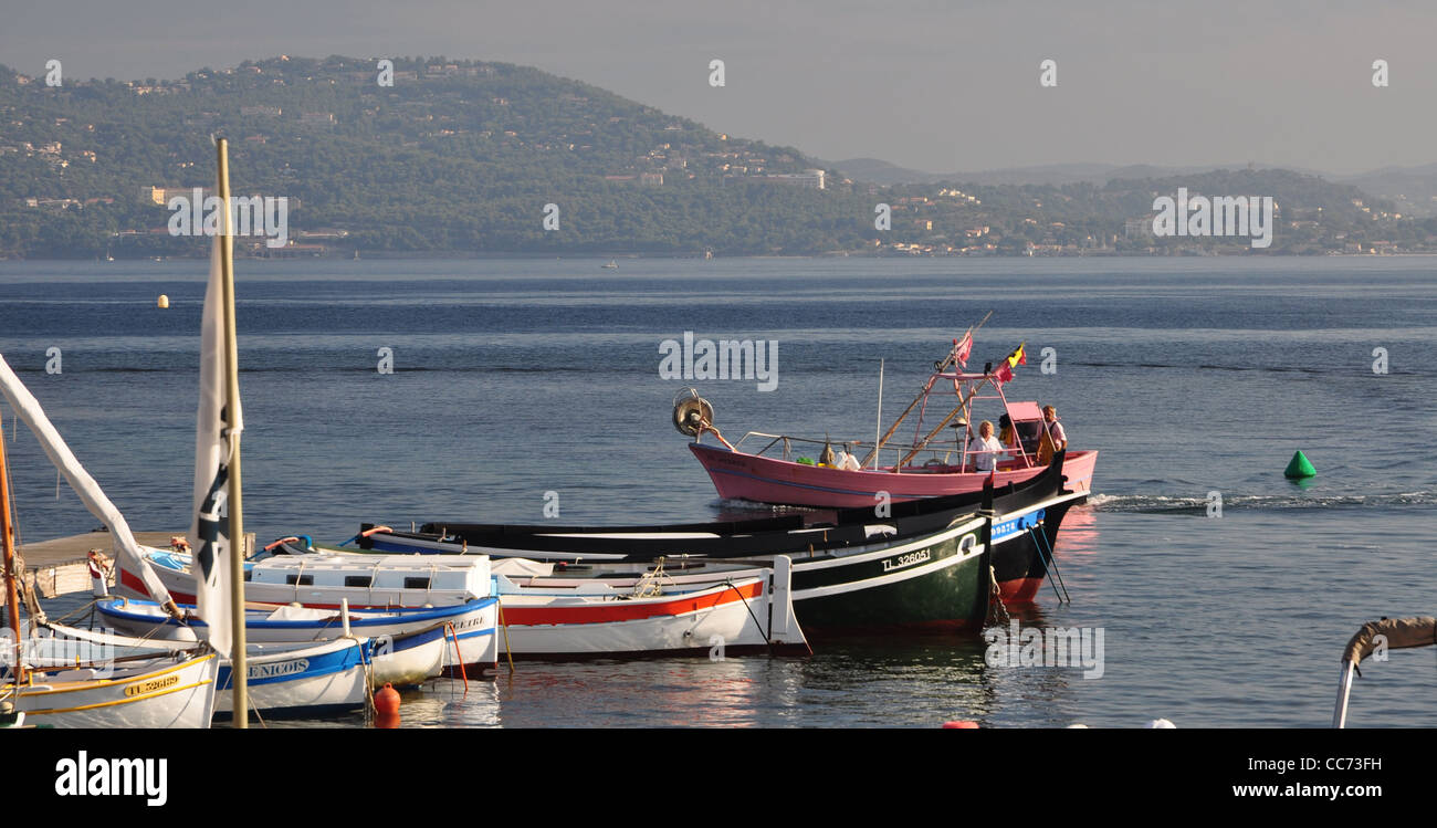 Fishing boats to the mooring 'La Madrague de Giens' Stock Photo