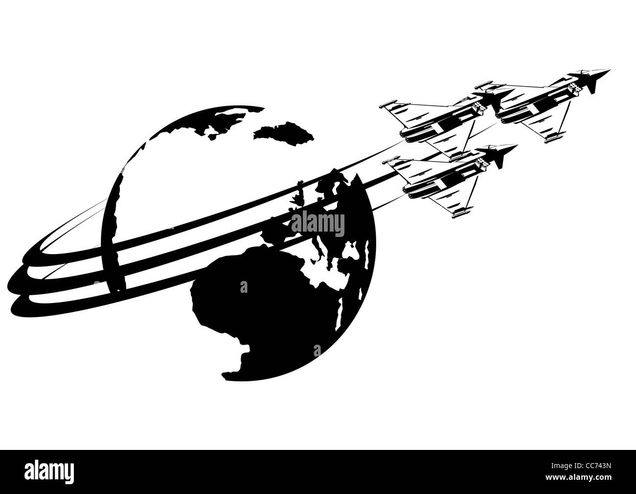 Three fighter jets Black and White Stock Photos & Images - Alamy